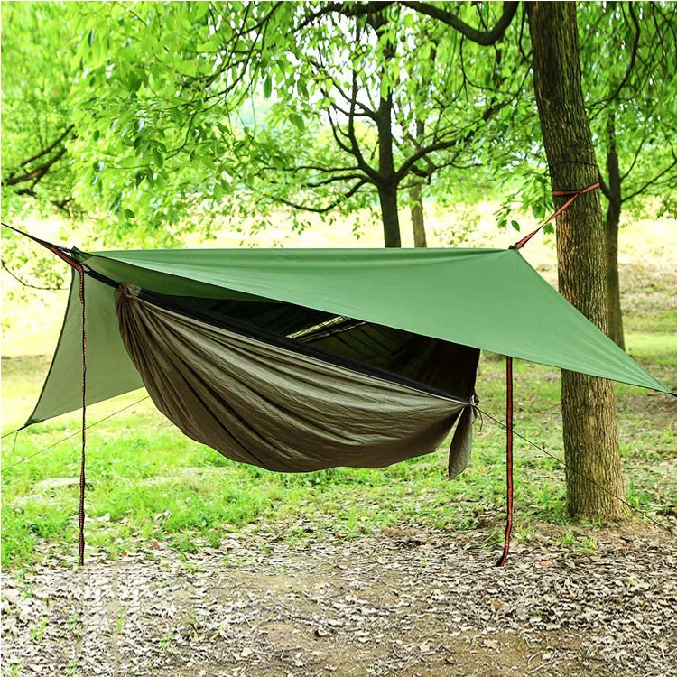 Hammock Camping Hammock Nylon Fabric Hammock with Canopy Outdoor Furniture Garden Furniture