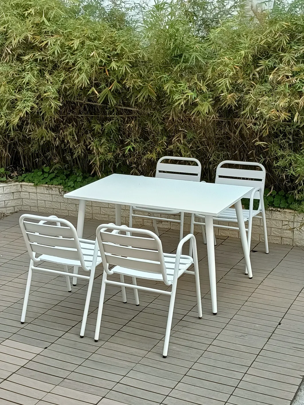 Luxury Aluminum Indoor and Outdoor Furniture Camping Picnic Extendable Garden Dining Table Chair Set