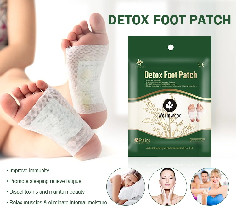 Custom Product 100% Natural Herbal Sleeping Detox Foot Pad for Body