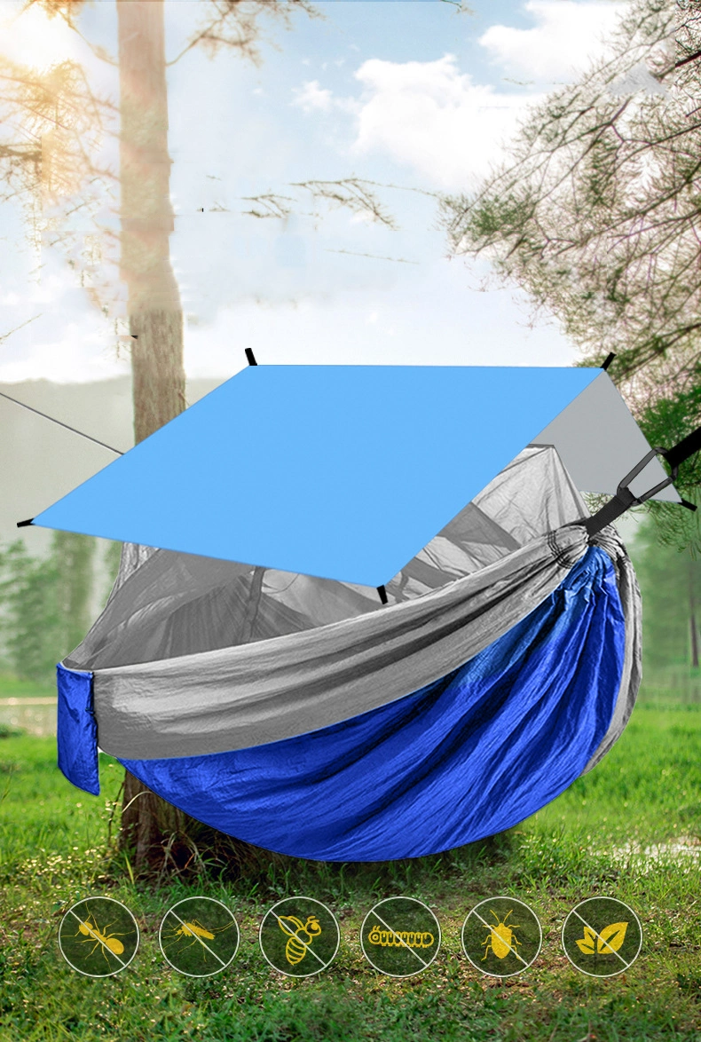 New Outdoor Camping Waterproof Sunshade Mosquito Net Aerial Swing Hammock Bed Canopy for Adults