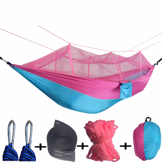 210t Nylon Parachute Portable Two Person Outdoor Double Camping Hammock