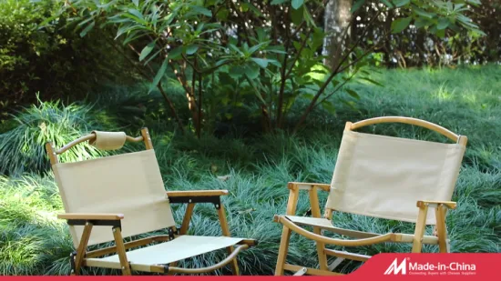 나뭇결 알루미늄 해변 캠핑 의자 접이식 낚시 커밋 의자 야외 가구